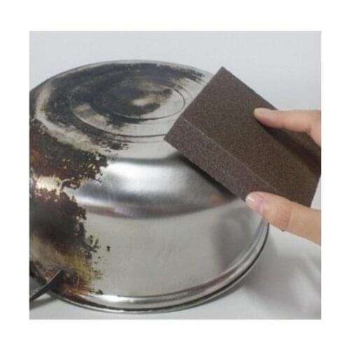 2 Pcs Sponge Dishwashing Brush Kitchen Brush PotWashing Strong Decontamination Brush Househeld Nano Emery Rust Removing Tool