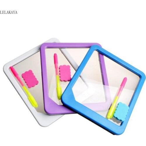 3 Colors LED Electronic fluorescent Writing Board Light Up Drawing Puzzle Educational Toys with Highlighter Gift 20*22.5*2.3CM