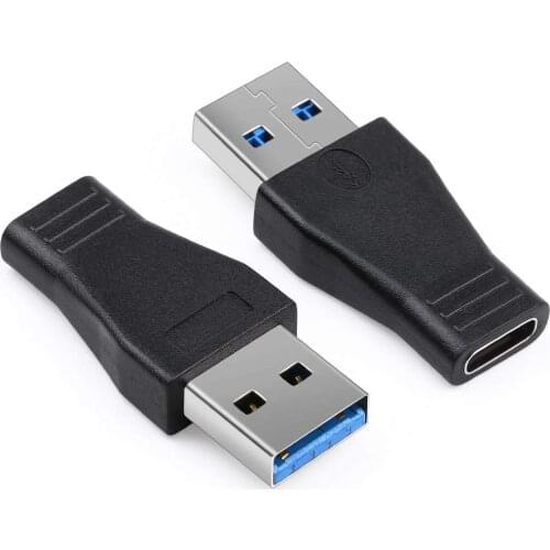 USB 3.0 Male to Type C Female Adapter (2 Pcs), Type A to C USB 3.0 Male to 3.1 Female Adapter Converter Support Data Sync & Cha