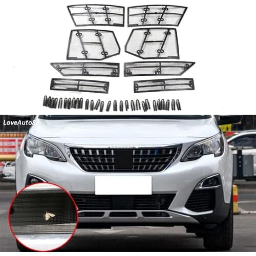 Car Insect Screening Mesh Front Grille Insert Net Front Insect Screening Mesh Net Grille For 2017 2018 Citroen Peugeot 4008 3008
