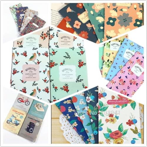 24pcs/lot Lovely flower NATURAL STYLE 48K line notebook Painting of Diary diary notepad stationery school supplies Free Shipping