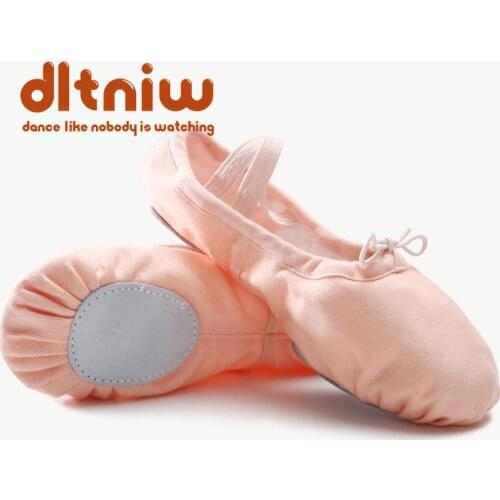 Black Camel Pink White Canvas Flat Yoga Teacher Gymnastic Dance shoes Women Kids Split Sole Girls Children Ballet Slippers