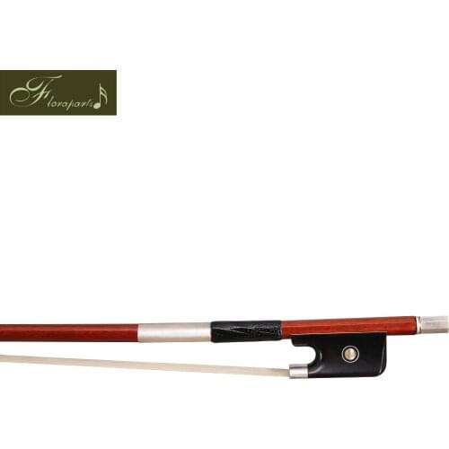 Floraparts 4/4 Cello Bow Copy Vuillaume,Jean-Baptiste Pernambuco Round Antiqued Stick Ebony Frog Paris Eyes Silver Parts FP990A
