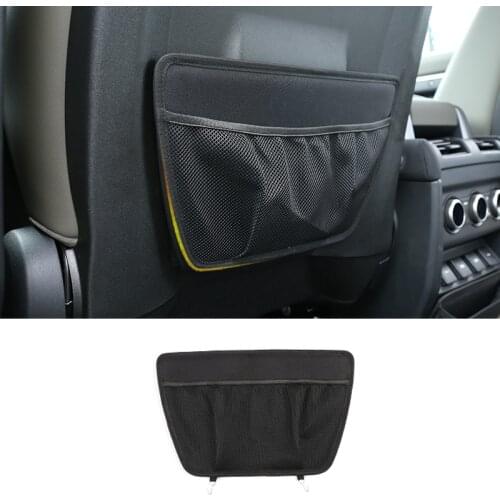 For Land Rover Defender 110 2020 Black Cotton Car Front Seat Back Storage Box Storage Net Pocket Bag Accessories