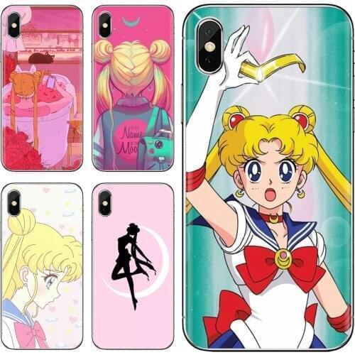For Samsung Galaxy A9 A8 Star Lite A3 A5 A7 A6 Plus 2018 2015 2016 2017 Kawaii-Sailor-C-Moon-Pink-JP-Anime Cell Phone Case Cover