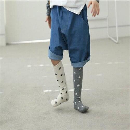 Cotton Socks Fashion Cute Mustache Black grey Infantil Boys Socks Kids Baby Long knee high for Children boy Socks