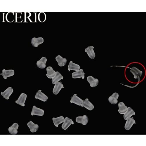 ICERIO 30pcs/pack Transparent Rubber Carp Fishing Hook Shank Beads Stops Buffer for Carp Rigs Pop Up Set Beads Terminal Tackle