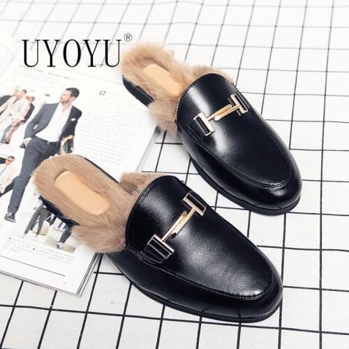 Italian Men Half Shoes Brand Patent Leather Mens Casual Shoes Hot Sale Coiffeur Designer Shoes Men Slide Slipper Buty Meskie