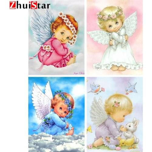 Paint With Diamonds Kit Angel Diamond Embroidery Sale 5d Diamond Full Drill Square Rhinestones Pictures Diamond Mosaic ZWQ