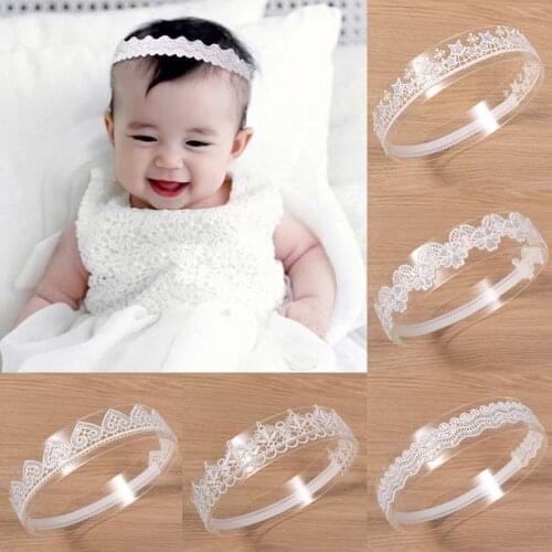 Lace Flower Baby Girl Headband For Girls Solid Color Lace Flower Newborn Baby Hair Band Gift Baby Headband Baby Hair Accessories