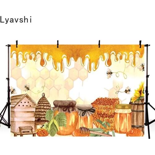 Lyavshi honey honeypot baby birthday party decoration background photo shooting photo studio photography background