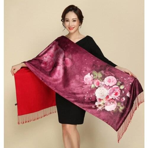 New Silk Scarf Famous Oil Painting Floral Printed Scarf Women Scarf Luxury Brand Design Scarves Female Shawl Scarf