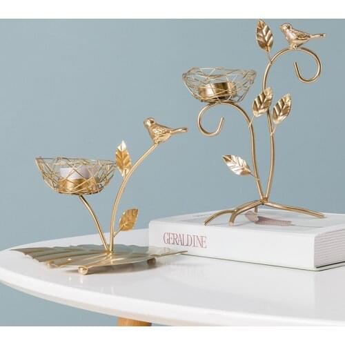 Nordic candle holder candlestick gold Decorative candleholder Center dining table chandelier table candle holders modern Decor