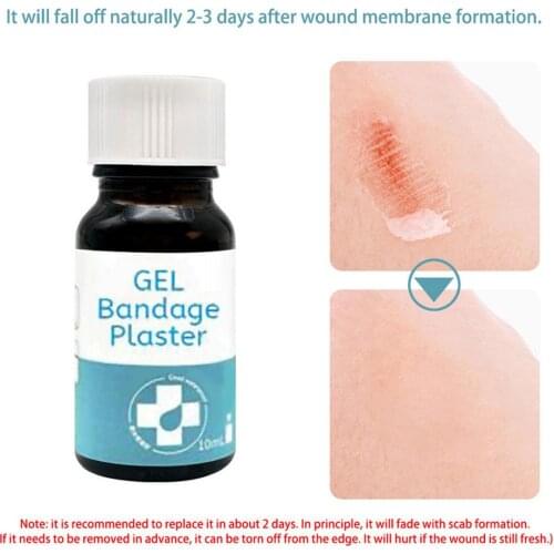 10ml/bottle Liquid Band Transparent Waterproof Invisible Bandage Wound Quick Healing Dressing Gel Medical Hemostasis Plaste