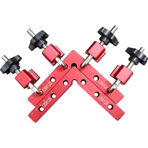 90 Degree 120X120 Positioning Squares 4.7" x 4.7" Aluminium Alloy Right Angle Clamps Woodworking Carpenter Tool L Block Square