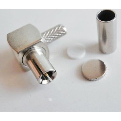 RF Connector TS9 Male With 90 Degree Right Angle Jack Crimp for RG316 RG174 RG179 LMR100 Cable Plug Coaxial RF Adapters