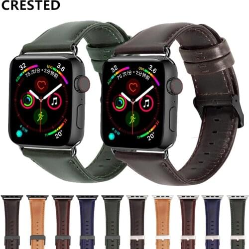 Genuine Leather strap For Apple watch band 44mm 40mm correct iwatch 42mm 38mm bracelet watchband for apple Watch series 5 4 3