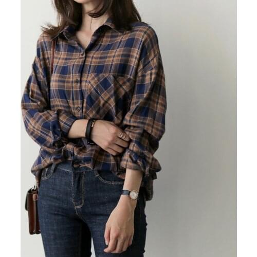 Shintimes Women's Plaid Shirts