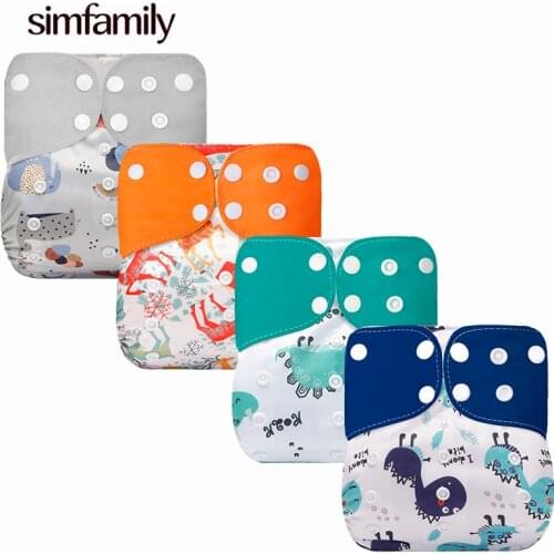 [simfamily]1PC Reusable Pocket Cloth Diaper Eco-friendly Washable Baby Nappy Adjustable Diaper Fit 3-15kg baby