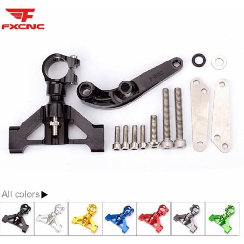 For Kawasaki ZZR1400 ZX14 2006-2012 CNC Motorcycles Steering Stabilize Damper Bracket Mount Mounting Support Holder Kit Set