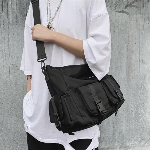 Messenger Bag Girl Functional Wind Shoulder Bag Fashion Trend Large Capacity Couple Shoulder Bag Ins Hip-hop Tooling Wind Bag