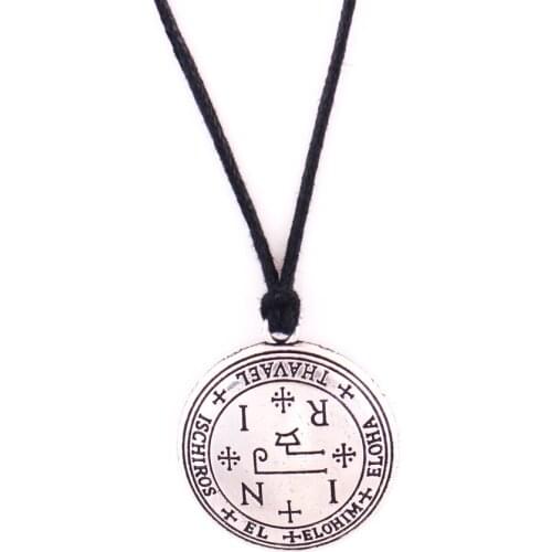 Wax Rope Chain Religions God Archangel THAVAEL With Rune Solomon Angelic Amulet Talisman Provide Dropshipping