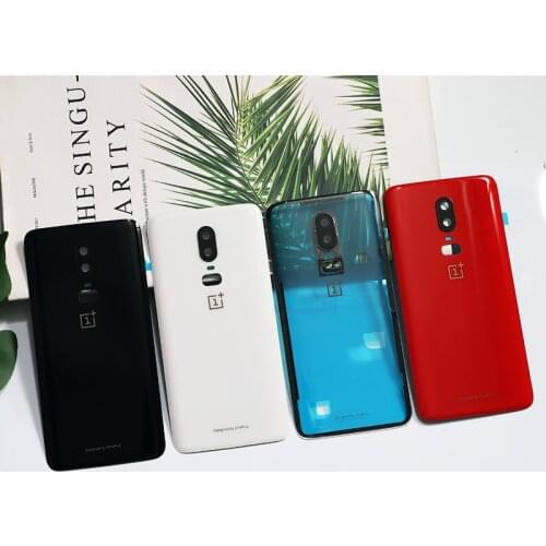 Oneplus6 Glass Rear Housing Cover For Oneplus 6 One Plus Back Door Repair Battery Case + Camera Glass Sticker Glue