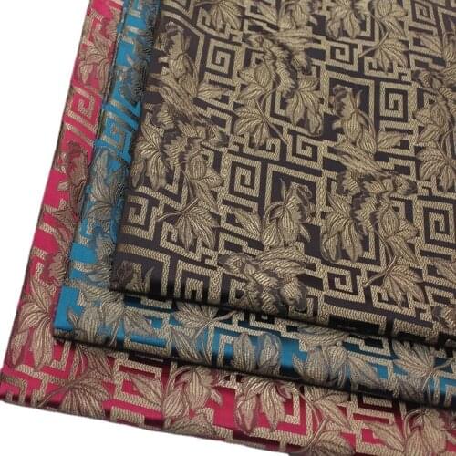 Wide 29" Jacquard Brocade Cheongsam Mongolian Tibetan Garment Trim Material Stage Film TV Cloth Diy Silk Satin Antique Fabric