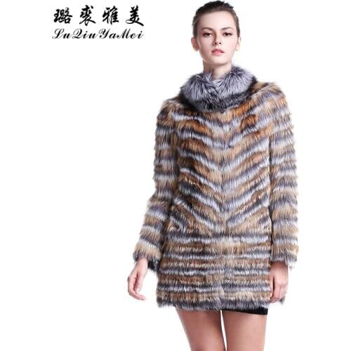 Fox Fur Coats for Women Red&Silver Fox Fur Natural Vest 2020 Luxury Brand Russian Plus Size Luxury Real Fox Fur Jackets Winter