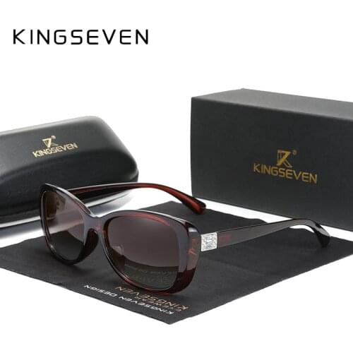 KINGSEVEN Young Style Womens Sunglasses Gradient Polarized Lens Luxury Design Ladies Elegant Lunette De Soleil Femme