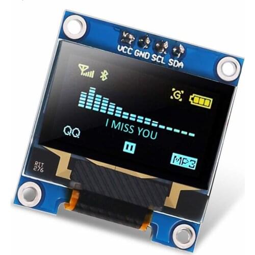 0.96" Inch I2c IIC Serial 12864 128X64 OLed Yellow Blue LCD LED Display Module For Arduino Raspberry PI