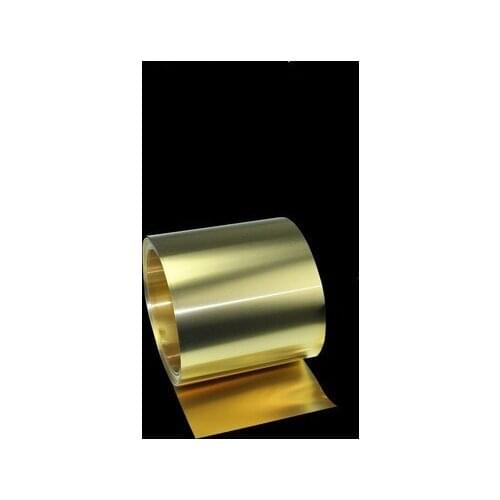 1meter / fine brass roll strip thickness 0.01 / 0.02 / 0.03 / 0.04 / 0.05MM * W100MM brass foil gold film brass foil Brass plate