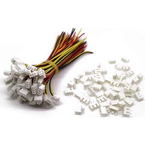 10 Sets Jst Xh 2.5-2 Pin Connector Plug Male With 200mm Wire & Female Connector