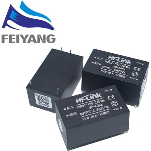 10PCS AC-DC 90-245V HLK-10M03/10m05/10M09 220V to 5V 2A 10W intelligent household compact switching mini power supply module