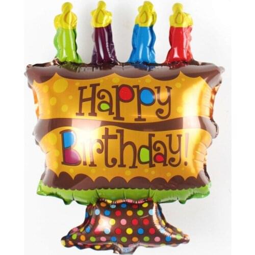 10pcs/lot Mini Candle Happy Birthday Helium Foil Balloons Birthday Party Decoraitons KIds Children Inflatable Toys