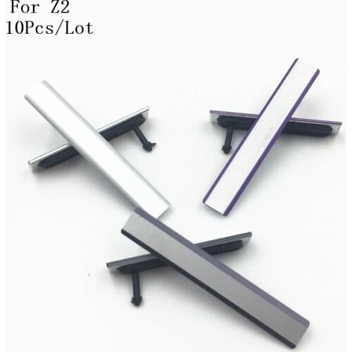 10Pcs/Lot Original For Sony Xperia Z2 L50W D6502 D6503 New Micro SD Port & SIM Card Port Slot+USB Charging Port Dust Plug Cove