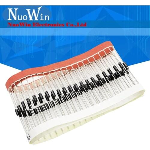 100pcs RL207 2A 1000V DO-15 Rectifier Diode