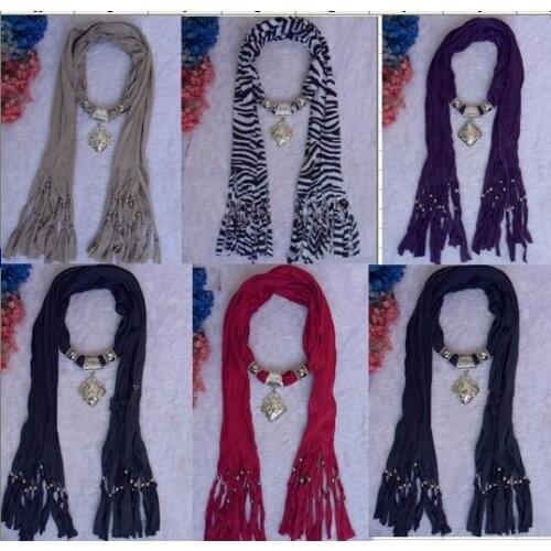 2018 Fashion Pendant necklace scarves womens scarves shawls novel scarves cotton pashmina scarvs 60 pcs free shipping