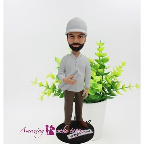 2019 AMAZING CAKE TOPPER Toys Rigorous and handsome engineer Gifts Ideas Customized Figurine Valentines Day