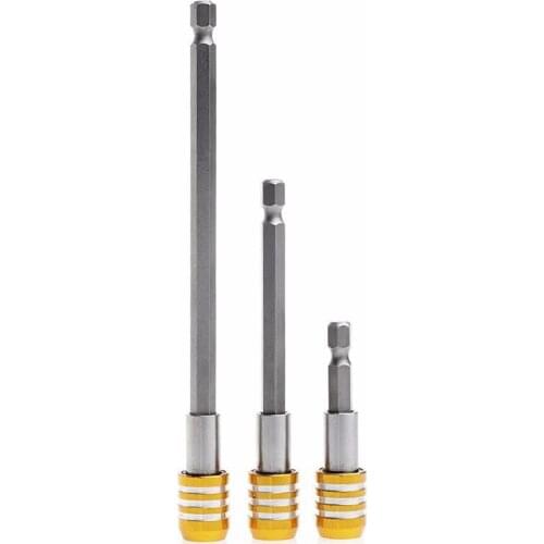 3pcs/set New 60/100/150mm Hex Magnetic Screwdriver Self-locking Extension Bit Holder