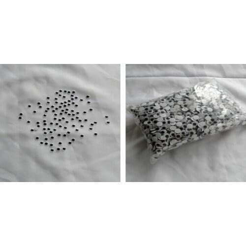 5mm Toy Accessories White/Black Movable Eyes With Adhensive DIY Parts