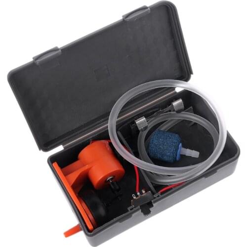 Aquarium Battery Operated Fish Tank Air Pump Aerator Oxygen With Air Stone 5W