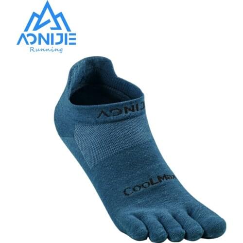AONIJIE 1 Pair Quick Drying Five Toes Sock Breathable Low Cut Socks Ultralight For Outdoor Camping Hiking Trail Running Marathon