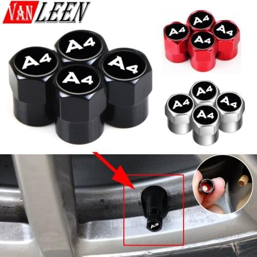 Car Emblems Wheel Air Valve Stem Caps Cover For Audi A4 B8 B9 B7 B6 A5 A3 8V 8P A6 C6 C7 C5 Q5 Q3 Q7 Sline RS3 RS4 Accessories