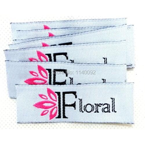 Free shipping custom clothing woven labels/garment t-shirt collar labels/main label/embroidered tags/brand/logo 1000 pcs a lot