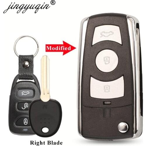 Jinyuqin 3Button+Panic Modified Flip Key Case Shell For Hyundai Santafe/Trajet XG/Terracan/Avante XD Without Battery