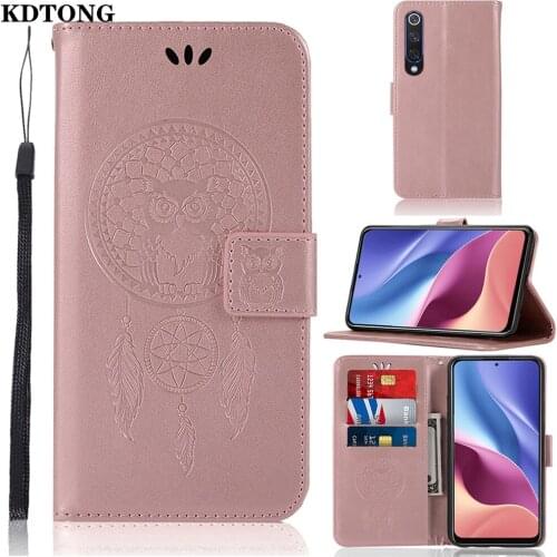Wallet Phone Case for Xiaomi 11 10 10T Lite 5G CC9 Pro Poco X3 NFC M3 F3 C3 Capa Embossed Owl Folded Stand Leather Protect Cover