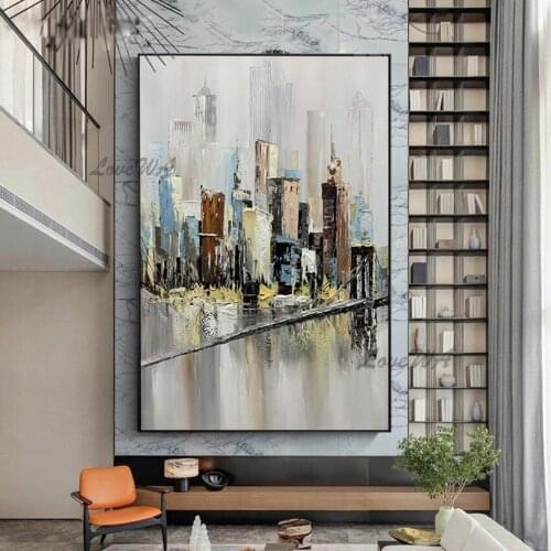Color Abstract Painting Of The Venice Italy Landscape Modern Large Lliving Room Wall Picture New Home Decor Wall Art No Framed