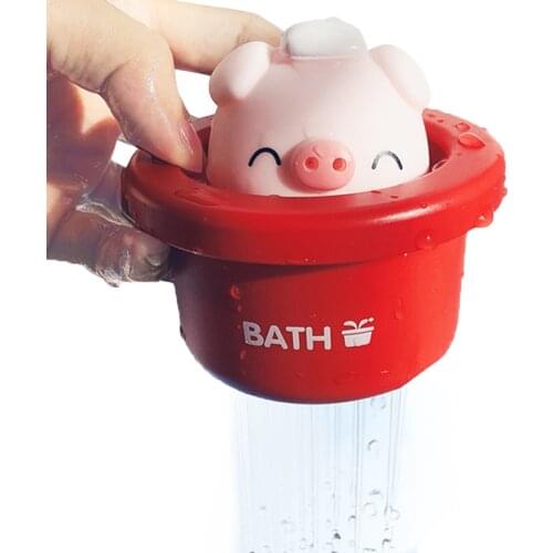 Baby Bath Pig Toy Cute Animal Appearance Simulation Water Spray Sprinkler Bathroom Sprinkling Shower Shower Accessory Kids Gift