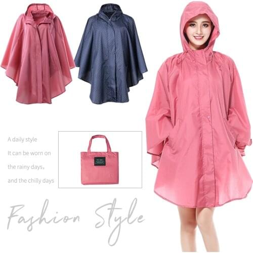 Fashion Japanese And Korean Wind Cape Windbreaker Raincoat Thin Adult Men And Women Hiking Backpack Playing With Water Jacket